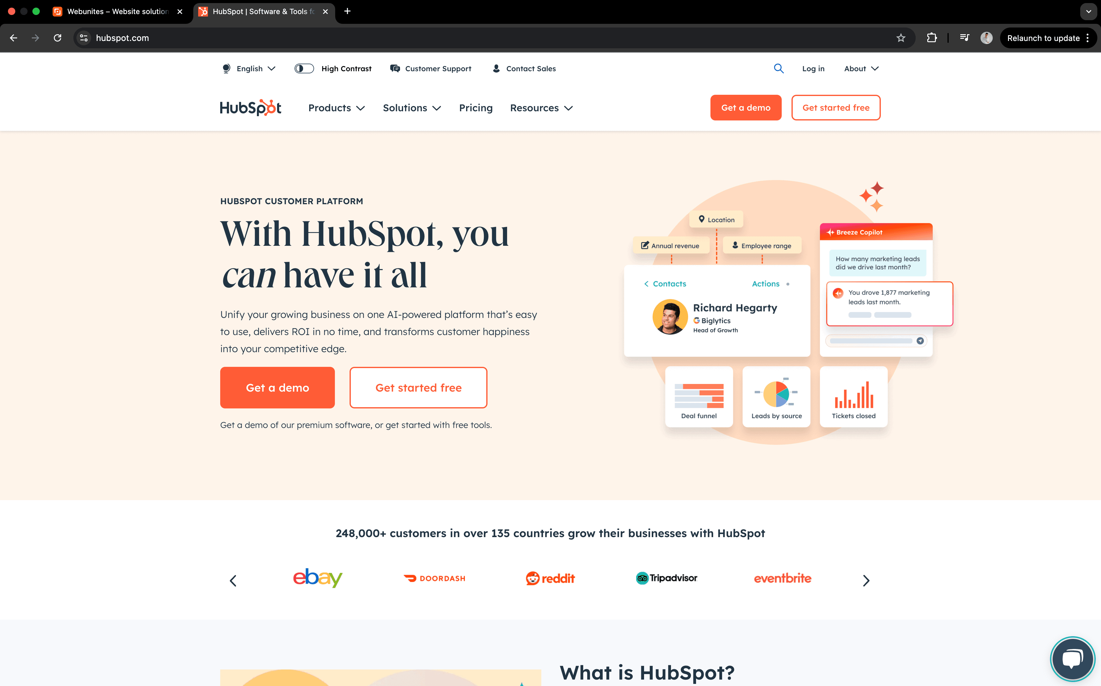 Webunites: Client base