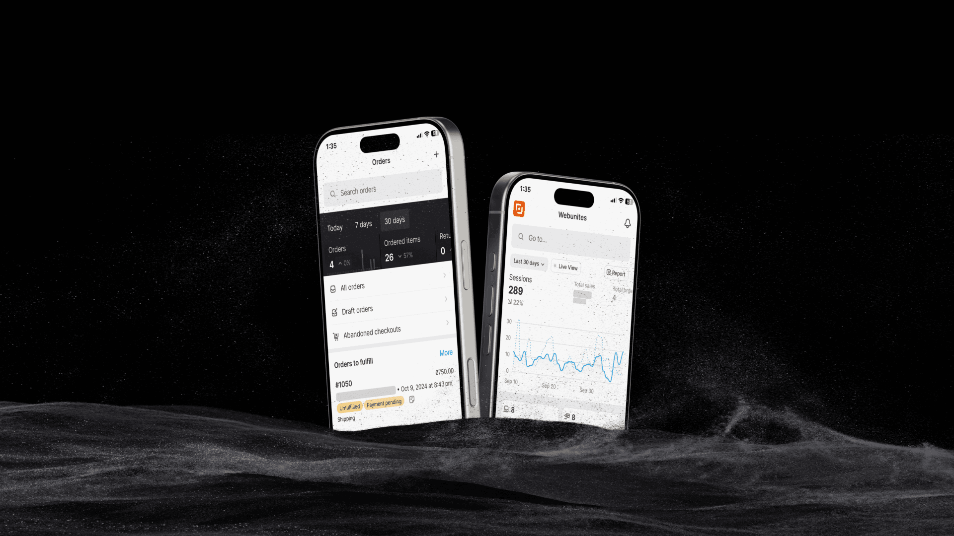 Webunites: Manage your online store within a single mobile application.